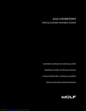 Wolf ICBCT15G Installation Instructions Manual