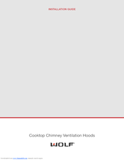 Wolf Ventilation Hood Installation Manual