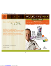 Wolfgang Puck BBLFP050 Use & Care Manual