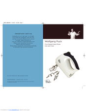 Wolfgang Puck BISTRO BHM00240C Use And Care Manual