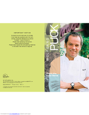 Wolfgang Puck Bistro BDRC0007 User Manual