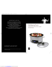 Wolfgang Puck WPSC0017C Use And Care Manual
