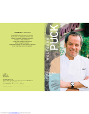 Wolfgang Puck BRWB0010 Manual