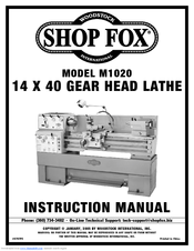 Woodstock M1020 Instruction Manual