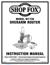 Woodstock SHOP FOX W1736 Instruction Manual