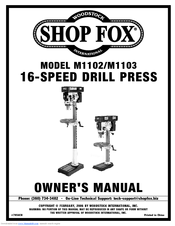 Woodstock SHOP FOX M1103 Owner's Manual