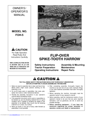 Worksaver Flip Over FOH-5 Operator's Manual