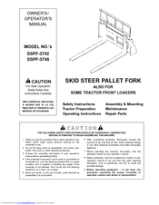 Worksaver SSPF-3742 Owner's/Operator's Manual