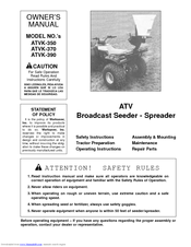 Worksaver ATVK-350, ATVK-370, ATVK-390 Owner's Manual