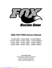 Fox racing shox Vanilla 125R Manuals | ManualsLib