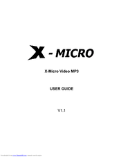 X-Micro XMP3-M1GF User Manual