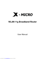 X-Micro WLAN 11g User Manual