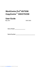 Xerox WorkCentre Pro 75 User Manual
