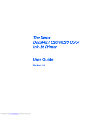 Xerox Y7M - DocuPrint C20 Color Inkjet Printer User Manual