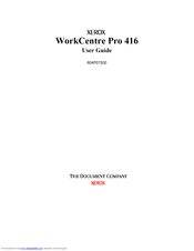 Xerox WorkCentre Pro 416 User Manual