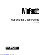 Symantec Fax Sharing User Manual