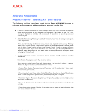 Xerox 8160 Release Notes