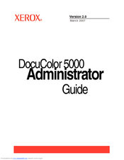 Xerox DocuColor 5000 Administrator's Manual