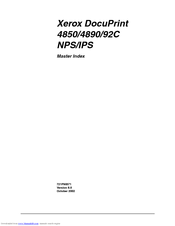 Xerox DocuPrint 4890NPS/IPS Specifications