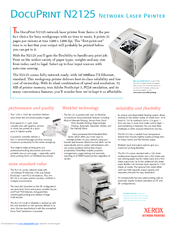 Xerox N2125B - DocuPrint B/W Laser Printer Specification Sheet