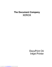 Xerox DocuPrint C6 User Manual