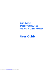 Xerox N2125A/DX - DocuPrint B/W Laser Printer User Manual