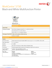 Xerox WORKCENTRE 5150 Specification