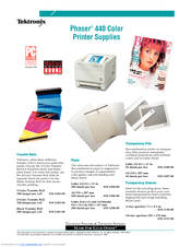 Tektronix Phaser 440 Supplies Manual