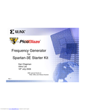 Xilinx Pico Blaze Frequency Generator Owner's Manual