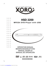 Xoro HSD 2200 Operation Manual