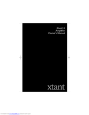 Xtant 1.1I Owner's Manual
