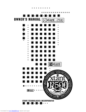 Xtant P500 Owner's Manual