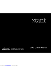 Xtant X603 Owner's Manual