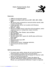 Xtatix Pocket Candy Zent User Manual