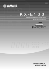 Yamaha KX-E100 Owner's Manual