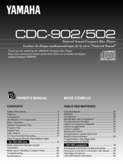 Yamaha CDC-902 Owner's Manual