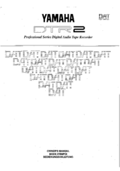 Yamaha DTR2 Owner's Manual