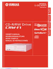 Yamaha CD Recordable/Rewritable Drive CRW-F1 Owner's Manual