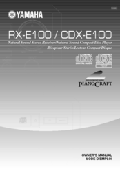 Yamaha RL RX-E100 Owner's Manual