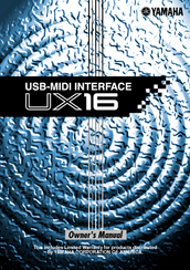 Yamaha USB-MIDI INTERFACE UX16 Owner's Manual
