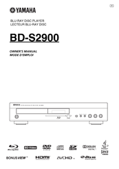 Yamaha BD-S2900 Owner's Manual