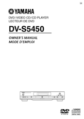 Yamaha DV-S5450 Owner's Manual