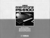 Yamaha PortaTone PS-6100 Owner's Manual