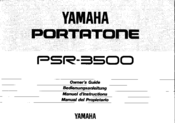 Yamaha PortaTone PSR-3500 Owner's Manual