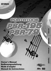 Yamaha PortaTone PSR-195 Mode D'emploi
