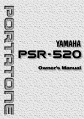 Yamaha Portatone PSR-520 Owner's Manual