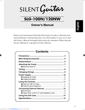Yamaha Silent Guitar SLG-120NW Owner's Manual