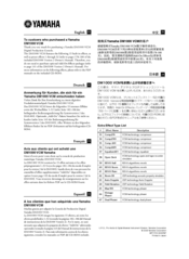 Yamaha DM1000 VCM Specification