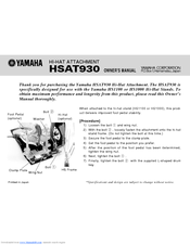 Yamaha HSAT930 Owner's Manual