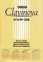 Yamaha Clavinova CVP-35 Manuel D'instructions